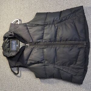 Lands End Goose Down Vest Dusk Black Size Medium